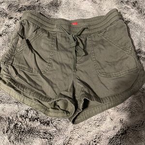 Green pull on shorts